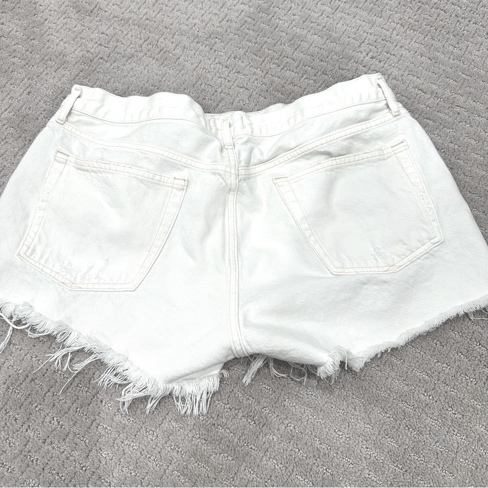 Agolde Parker Vintage Cut Off Shorts - White - Size 32 - Picture 7 of 8